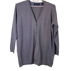 Linda Allard Ellen Tracy Cashmere Blend Cardigan Size Large